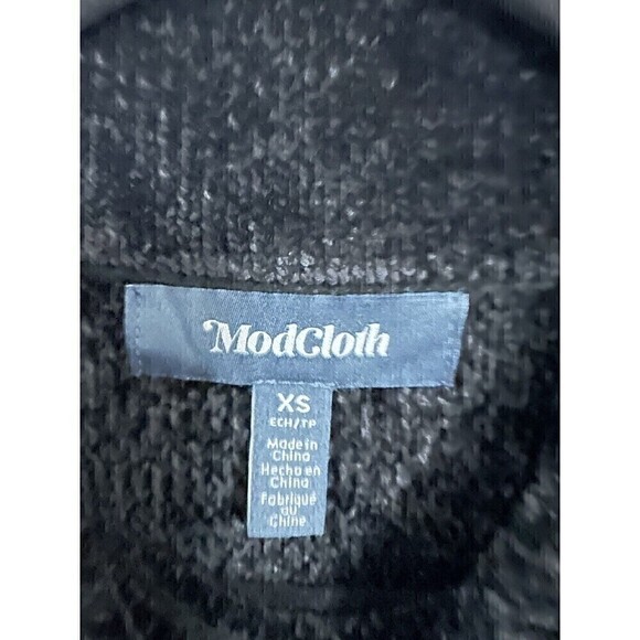 ModCloth Sweater Womens Size XS Deck The Halls With Glitz Mock Neck Pullover Top - Picture 5 of 8
